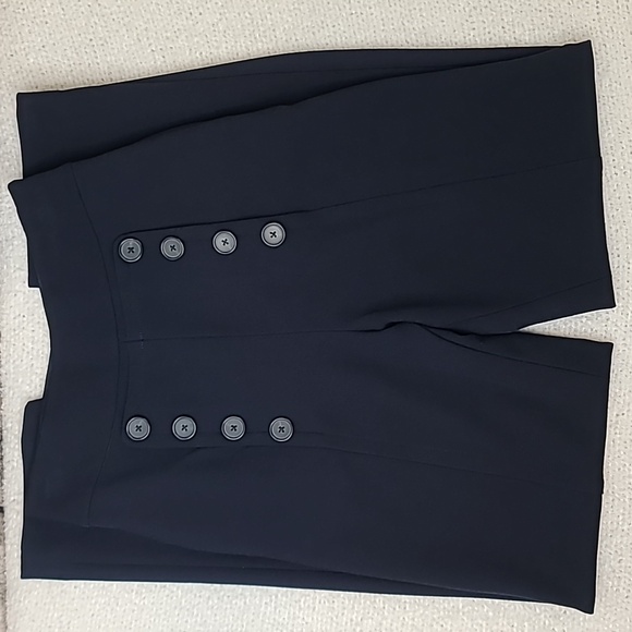 Joie Ardina Nautical Button Front High Waist Wide Leg Sailor Pant in Navy - Picture 8 of 17